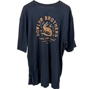 Howler Brothers T Shirt Mens 2XL Gray Pocket Bros Short Sleeve Double Sided